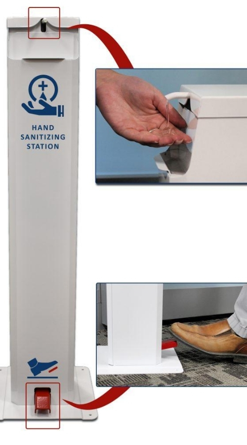 1 Touch Free Hand Sanitizer Dispenser from DeWys