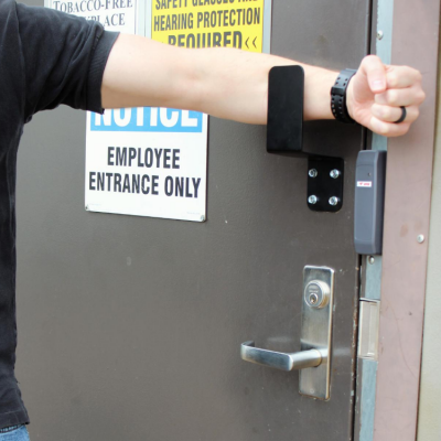 1 hands free arm pull door opener from AGR, DeWys mfg